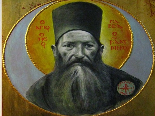 Άγιος Σάββας ο εν Καλύμνω: Ενώ έκτιζαν την εκκλησία αυτή μεγάλωνε