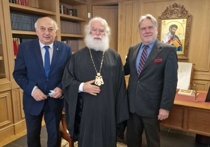 Συνάντηση του Πατριάρχη Αλεξανδρείας με Κατρούγκαλο και Αμανατίδη