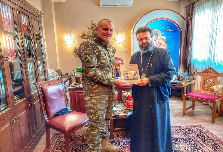 Ο Μητροπολίτης Μαρωνείας υποδέχθηκε τον Στρατηγό Διοικητή της 16ης Μηχανοκίνητης Μεραρχίας Πεζικού