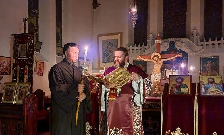 All-night Vigil at the Church of the Holy Trinity in Hobart, Tasmania