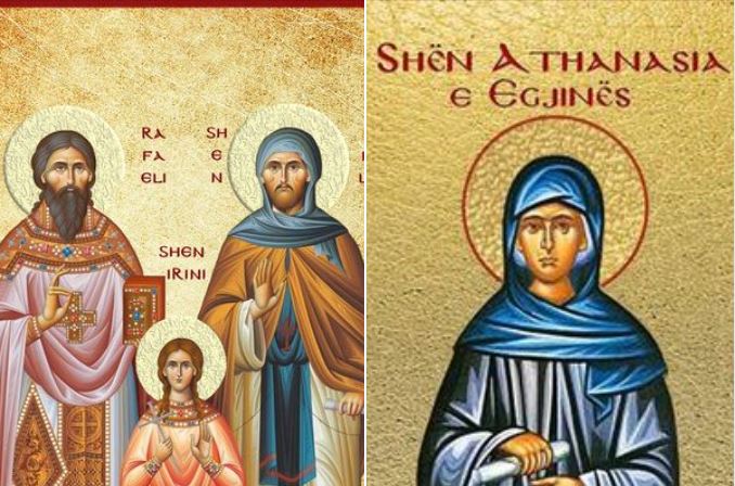 Dëshmorët Rafaeli, Nikolla dhe Irini. Oshënar Joani. Efthimi, ndriçues i Finlandës. Dëshmor i ri Joani. Oshënare Athanasia e Egjinës.