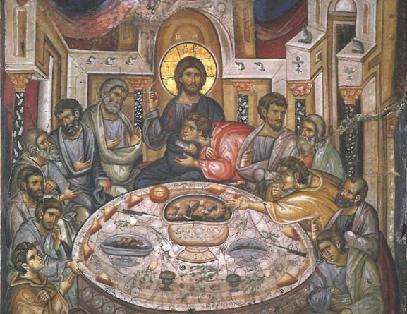 Μυστικός Δείπνος: Ο Χριστός παραδίδει στους μαθητές τα στοιχεία της πνευματικής τροφής