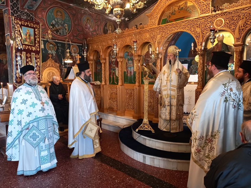 Ο Μητροπολίτης Κορίνθου στον Προσκυνηματικό Ναό Φανουρίου Λουτρακίου