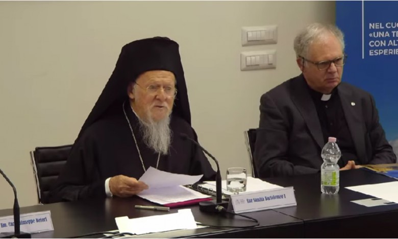 The Ecumenical Patriarch received an honorary doctorate from the Theological School of Central Italy