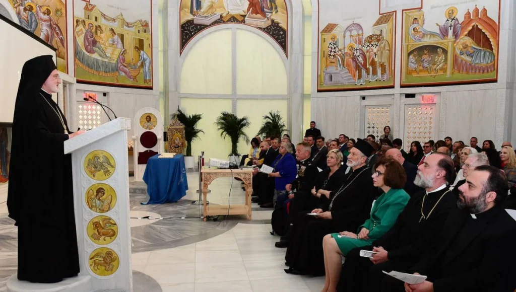 Archbishop Elpidophoros Remarks at the Official Repatriation Event of Three Manuscripts to the Panagia Eikosiphoinissa Patriarchal and Stavropegial Monastery
