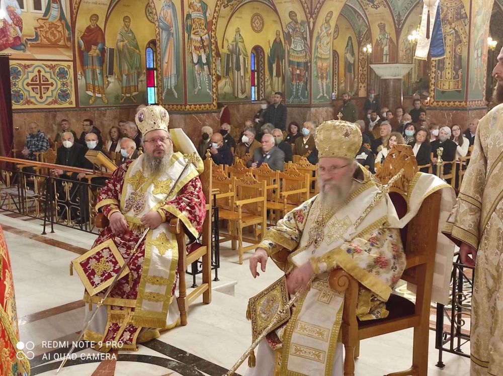 Αρχιερατικό Συλλείτουργο στον πανηγυρίζοντα Ιερό Ναό Αγίας Ειρήνης Γαλατσίου