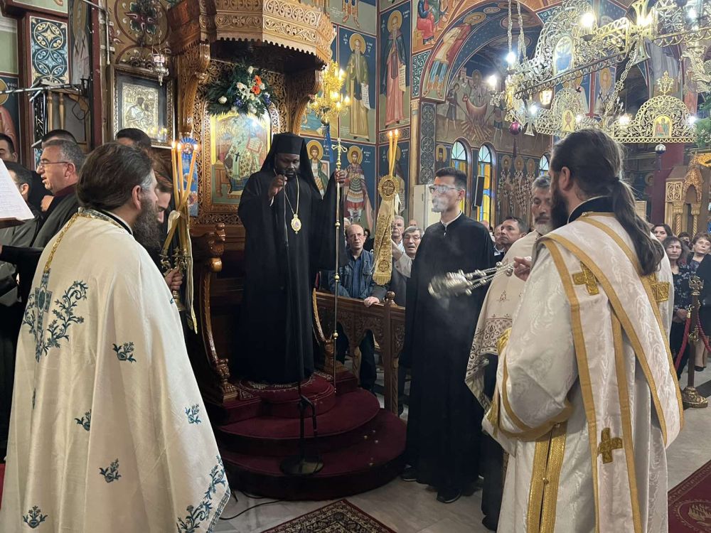 Ο Επίσκοπος Γκούλου στον Πανηγυρικό Εσπερινό της Αναλήψεως του Σωτήρος στη Λάρισα