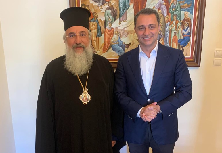 Συνάντηση Αρχιεπισκόπου Κρήτης με τον υποψήφιο βουλευτή Μάξιμο Σενετάκη