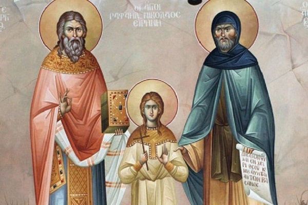 Τα Χαριτόβρυτα Λείψανα των Αγίων Νεομαρτύρων Ραφαήλ, Νικολάου και Ειρήνης στον Βόλο