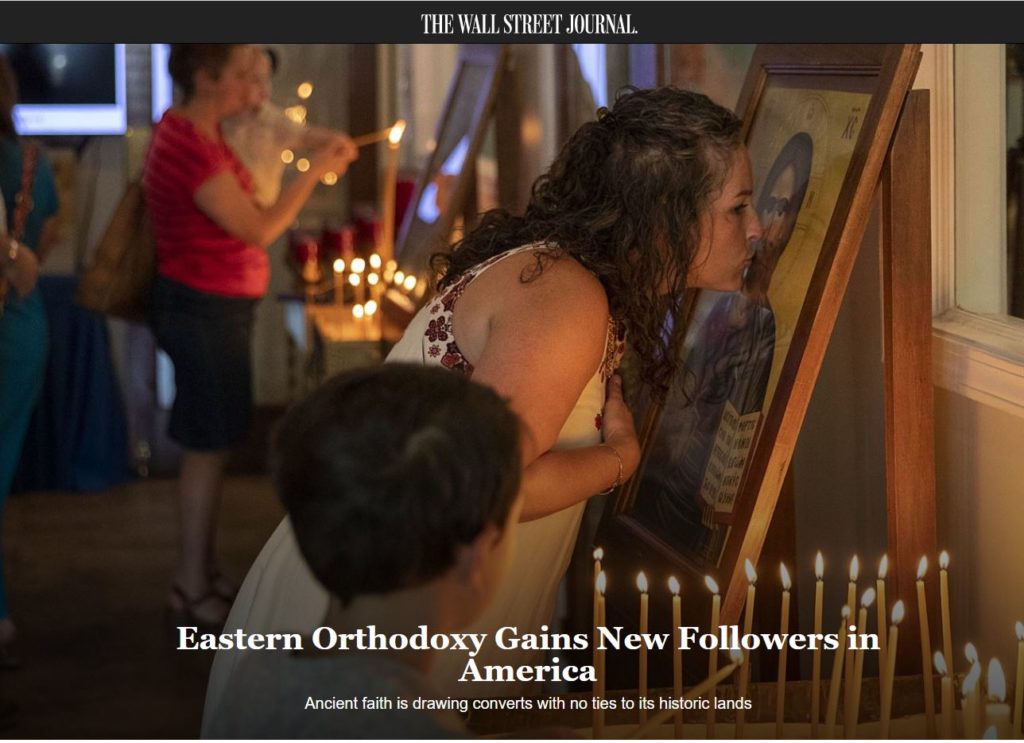 «WSJ»: Η Ορθόδοξη Εκκλησία αποκτά νέους πιστούς στις ΗΠΑ