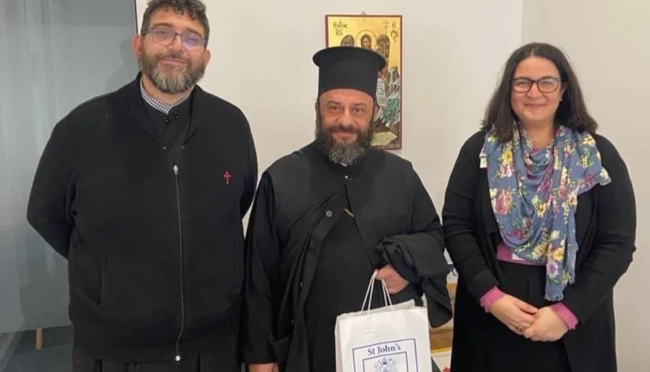 Metropolitan Myron of New Zealand visits Saint John’s College, Preston