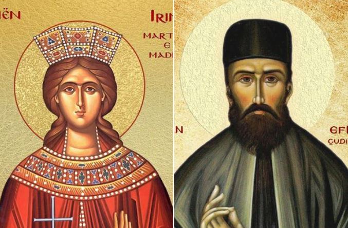 Dëshmore e madhe Irini. Efthimi i Maditës. Oshënar dëshmor i ri Efremi, çudibërës. Dëshmorët Martini, Irakliu