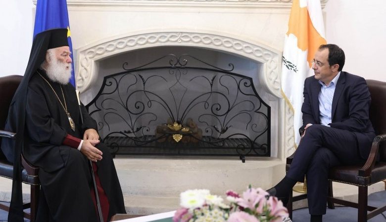 Meeting of the Patriarch of Alexandria with the President of the Republic of Cyprus