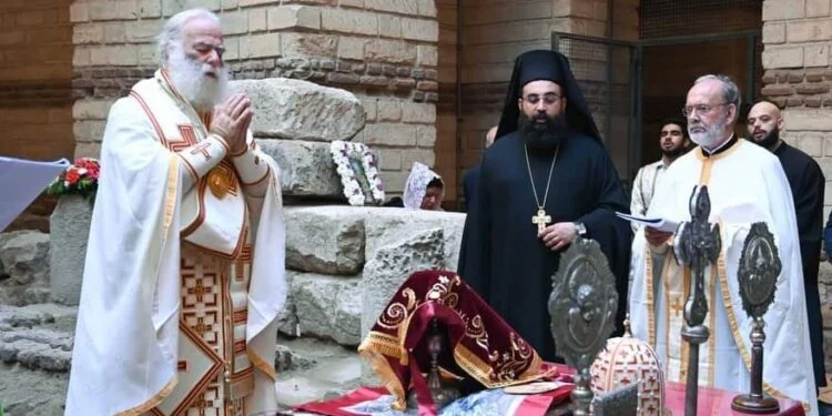 Relics of New Martyrs Gabriel & Kyrmidolis handed over to Metropolitan of Mikhailovsky-Košice by Patriarch of Alexandria