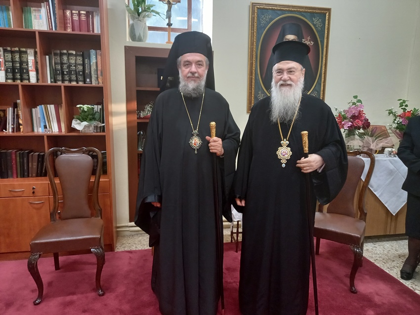 Ο Κορίνθου Διονύσιος επισκέφθηκε τον εορτάζοντα Μητροπολίτη Γόρτυνος Νικηφόρο και επιθεώρησε τις εργασίες Γηροκομείου