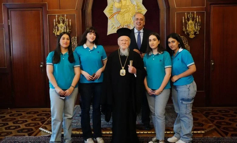 The Patriarch’s blessing was received by the graduating students of Zografeion Lyceum