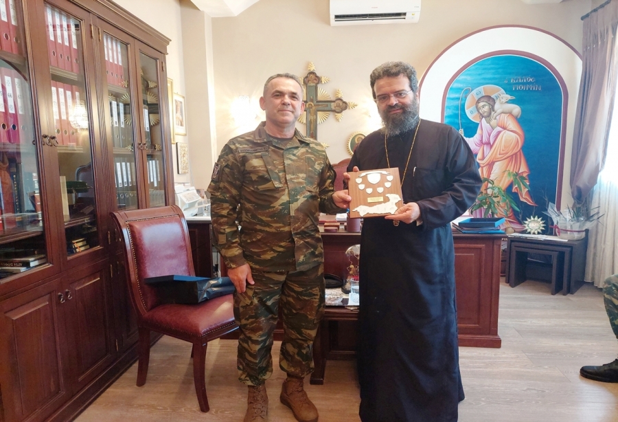 Ο Ταξίαρχος Γεώργιος Ζουμπανιώτης επισκέφθηκε τον Μητροπολίτη Μαρωνείας