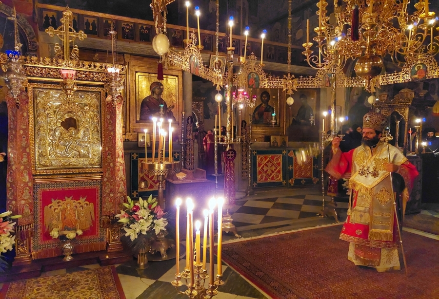 Ο Μητροπολίτης Μαρωνείας στο Πρωτάτο για την πανήγυρη της Παναγίας “Άξιον Εστί»