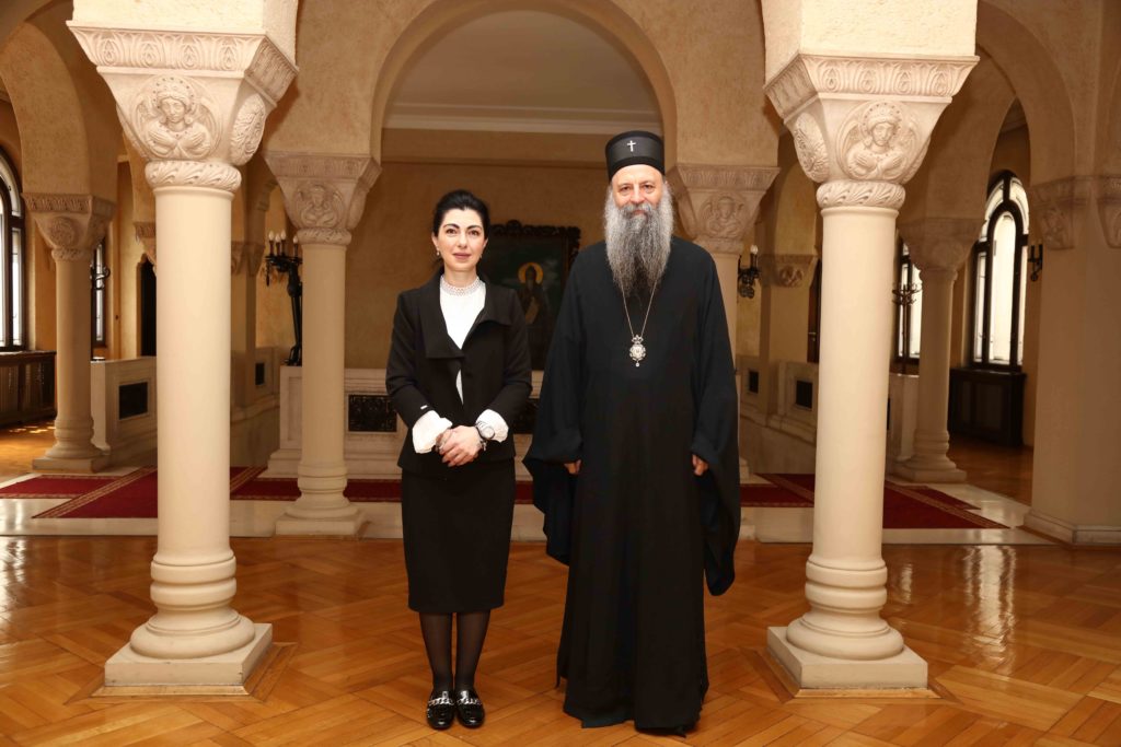 Συνάντηση του Πατριάρχη Σερβίας με την επιτετραμμένη της Βόρειας Μακεδονίας στο Βελιγράδι