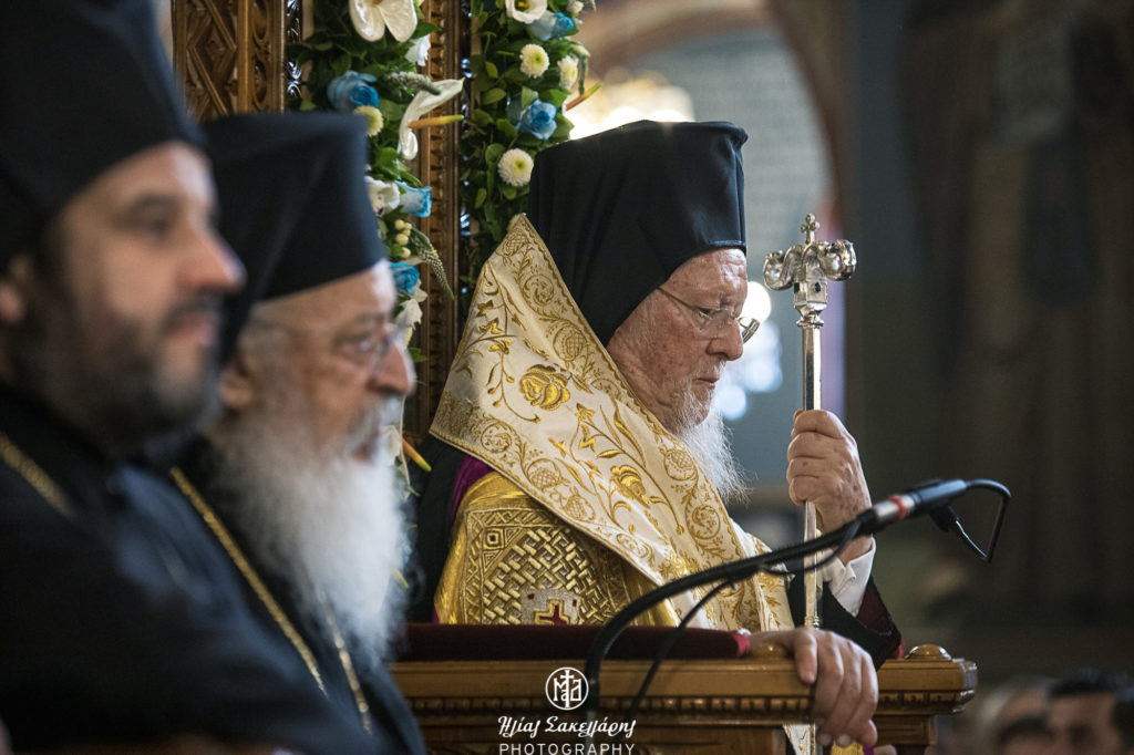 Η αντιφώνηση του Οικουμενικού Πατριάρχη κατά τη Δοξολογία στον Άγιο Νικόλαο Βόλου