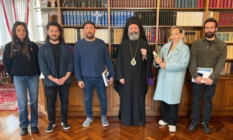 The production team of the Documentary “On the Other Side of the World” visits the Archbishop of Australia