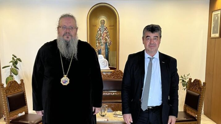 Επίσκεψη του νέου Πρύτανη του Πανεπιστημίου Θεσσαλίας στον Μητροπολίτη Λαρίσης