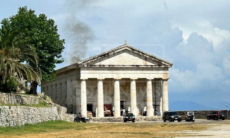 Fire breaks out in Corfu monument – Church of Saint George