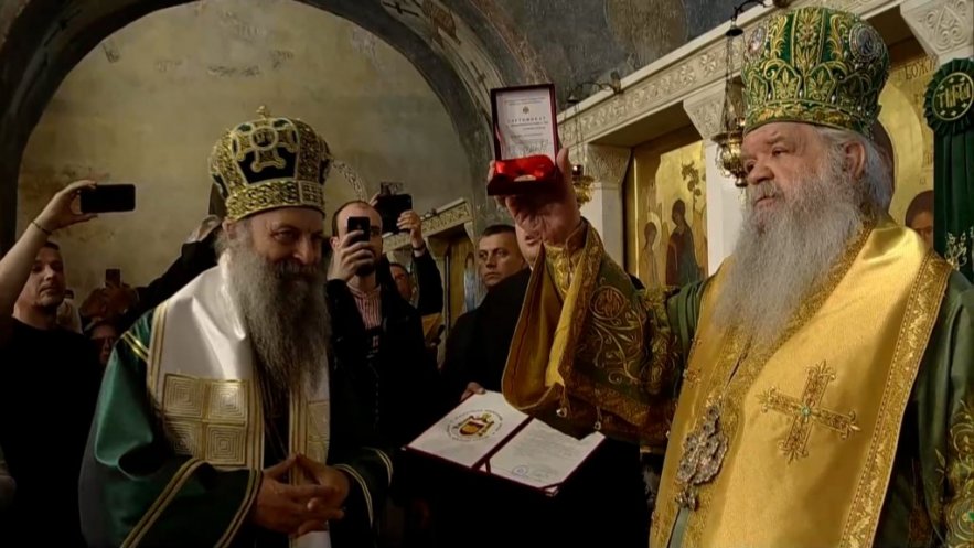 Πατριάρχης Πορφύριος και Αρχιεπίσκοπος Στέφανος συλλειτούργησαν στην Αγία Σοφία της Οχρίδας