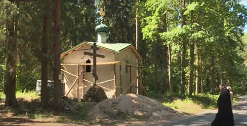 В Пушкиногорье возводят часовню преподобного Серафима Саровского и блаженного Тимофея Святогорского