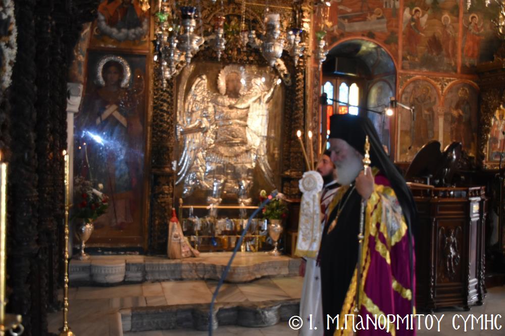 Ο Μητροπολίτης Αρκαλοχωρίου ιερούργησε στον Πανορμίτη Σύμης