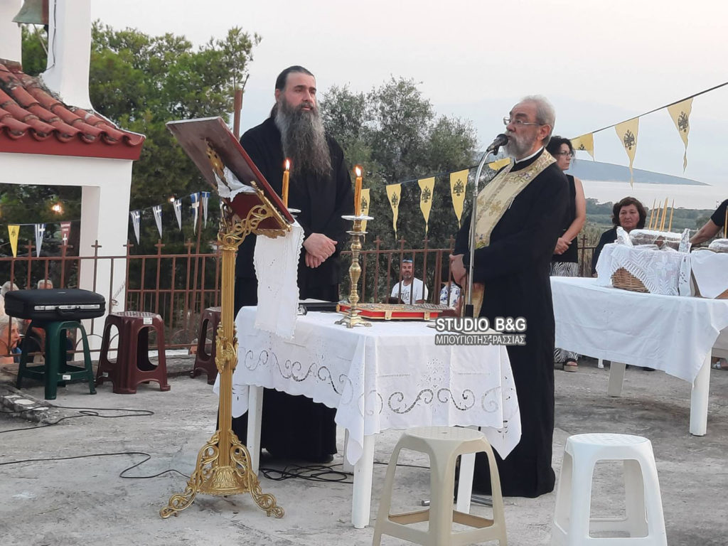 Ο πανηγυρικός Εσπερινός της Κατάθεσης της Τιμίας Εσθήτος της Θεοτόκου στην Κάντια Αργολίδας