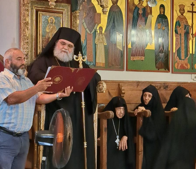 Ο Μητροπολίτης Ταμασού στην πανηγυρίζουσα Ιερά Μονή Αγίου Παντελεήμονος Αχερά