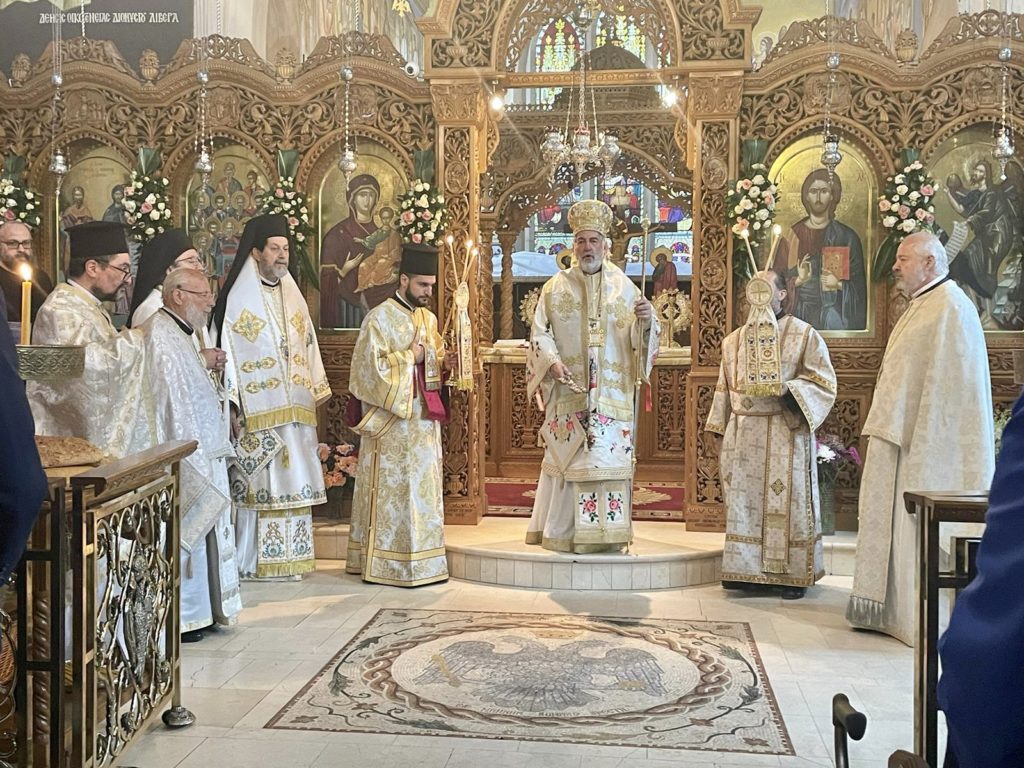Archbishop Nikitas visits Hatfield for the Feast of the Twelve Apostles
