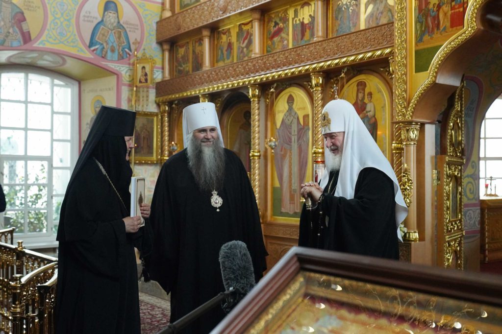 Святейший Патриарх Кирилл посетил возрожденный собор Николаевского женского монастыря г. Арзамаса