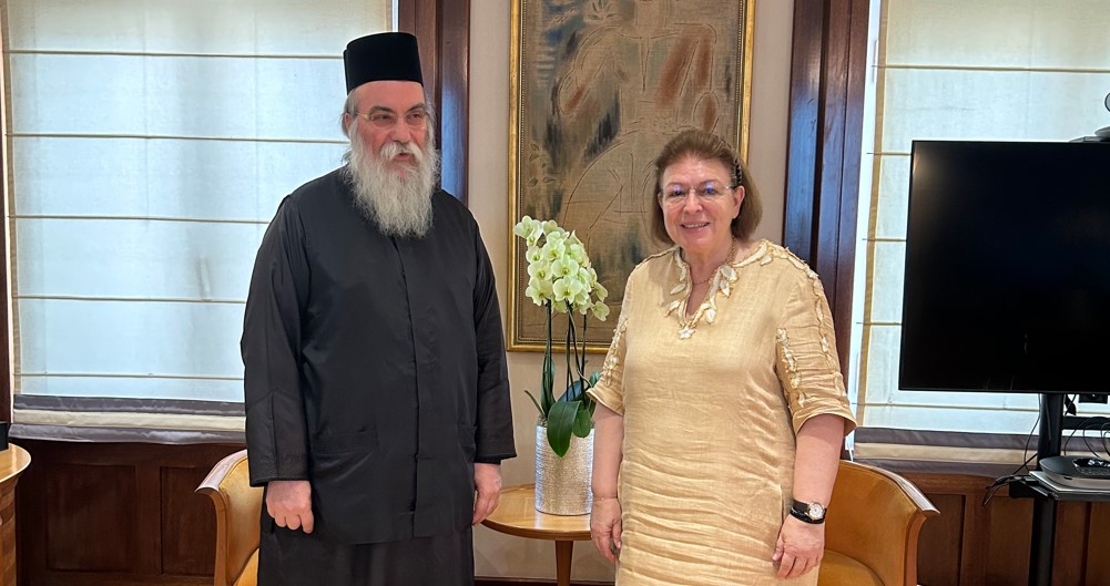 Συνάντηση Μητροπολίτη Κισάμου με τη Λίνα Μενδώνη