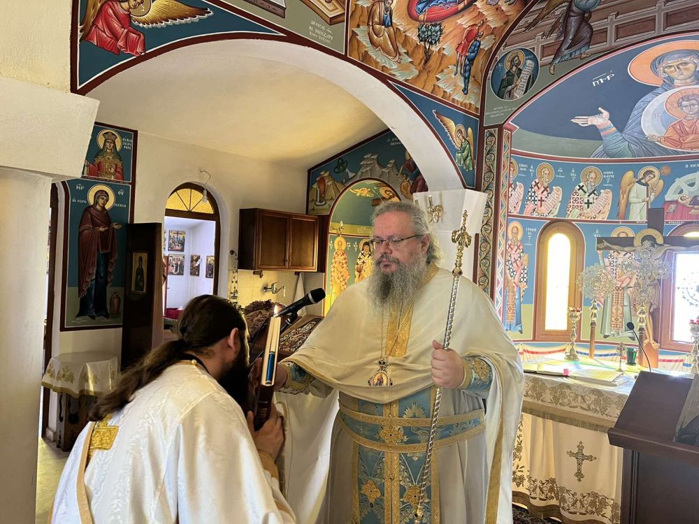 Ο Μητροπολίτης Λαρίσης στην Ιερά Μονή Ευαγγελισμού της Θεοτόκου Πυργετού