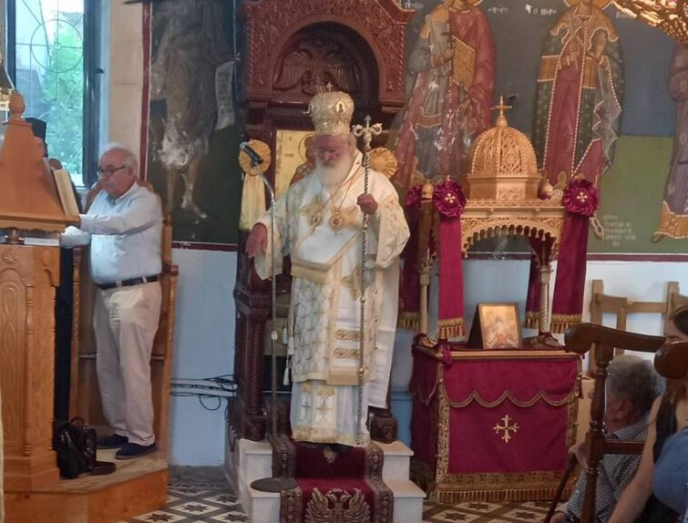 Ο Μητροπολίτης Αρκαλοχωρίου στην Ενορία Αγίου Ευσταθίου στο Αμαριανό