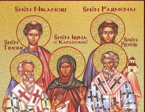 Apostujt e dhjakonët Prohori, Nikanori, Timoni, Parmenai nga të 70 -t. Dëshmor Juliani i Dalmacisë.