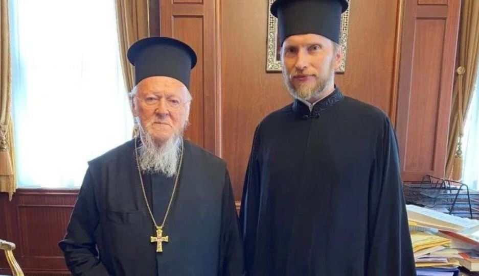 The restored Russian priest Fr. Ioannis Koval at the Phanar