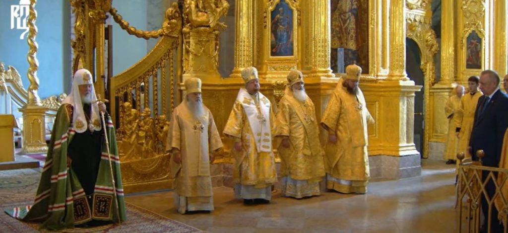 В день памяти первоверховных апостолов Петра и Павла Святейший Патриарх Кирилл совершил Литургию в соборе Петропавловской крепости Санкт-Петербурга