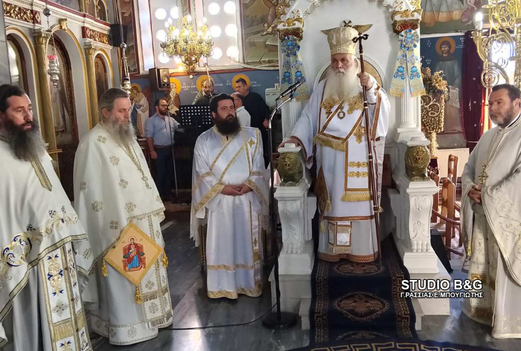 Αρχιερατική Θεία Λειτουργία για την Τιμία Ζώνη από τον Μητροπολίτη Αργολίδας στη Ν. Τίρυνθα