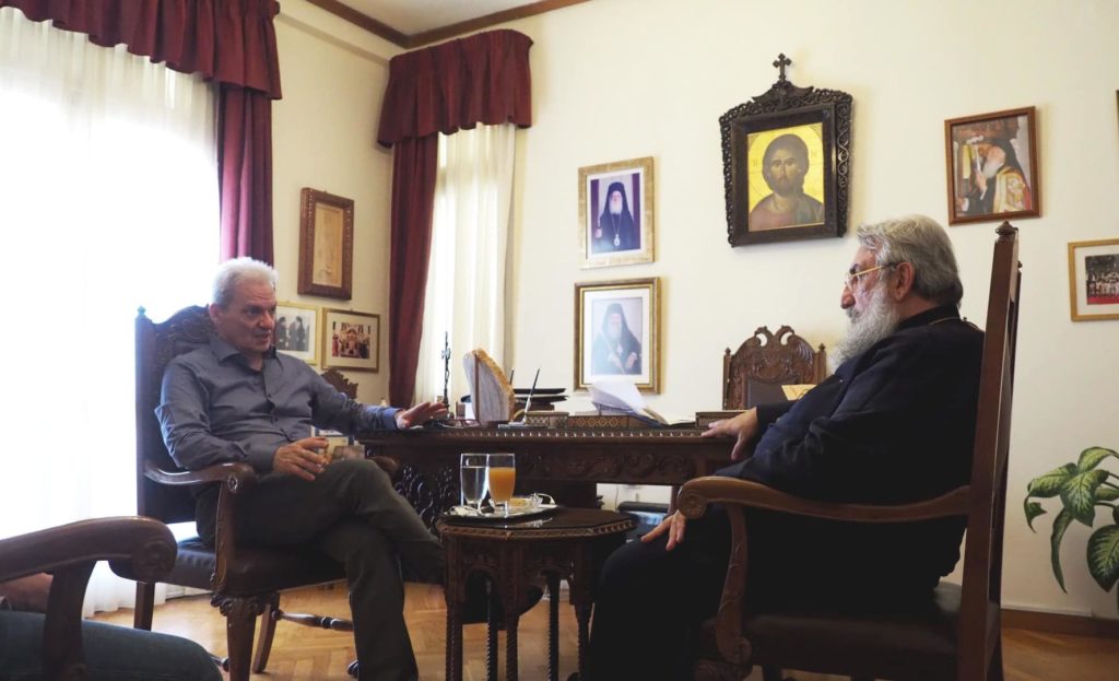 Επίσκεψη του υποψηφίου Δημάρχου Ηρακλείου Αλέξη Καλοκαιρινού στον Αρχιεπίσκοπο Κρήτης