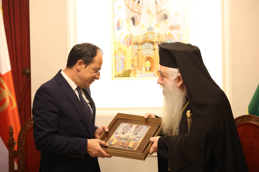 Συνάντηση Αρχιεπισκόπου Κυριακουπόλεως με τον Νίκο Χριστοδουλίδη στο Αμμάν