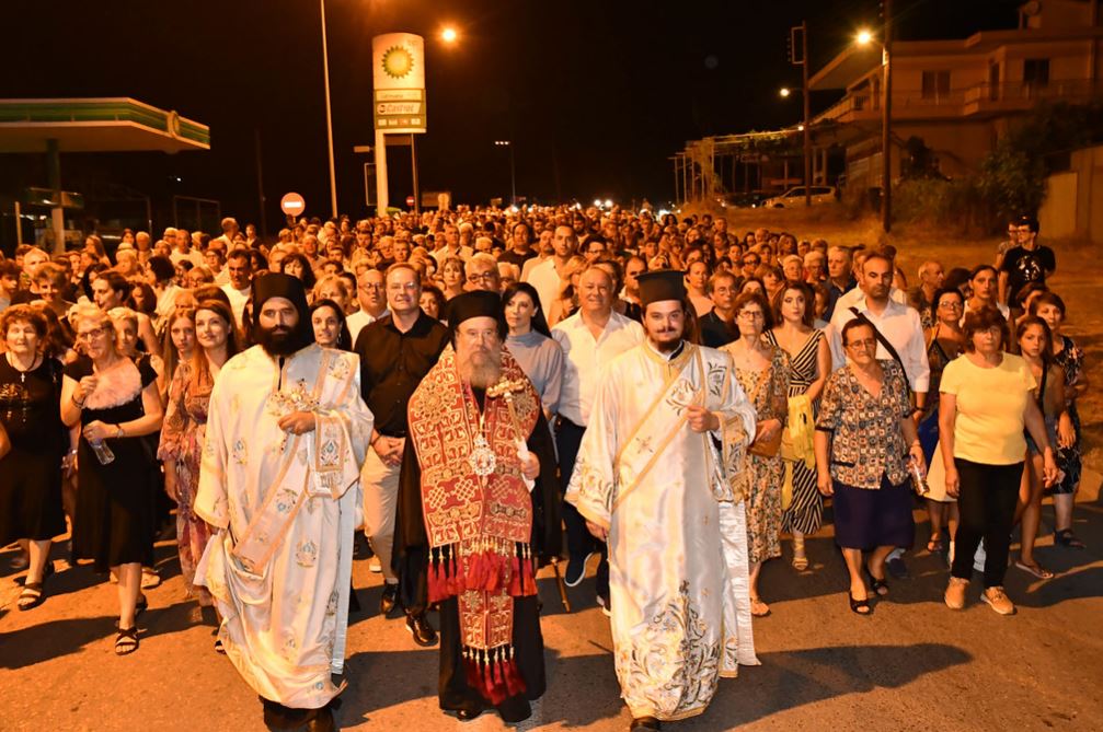 Πλήθος πιστών στα Νέα Ρόδα Χαλκιδικής τίμησαν την Παναγία Σκουπιώτισσα