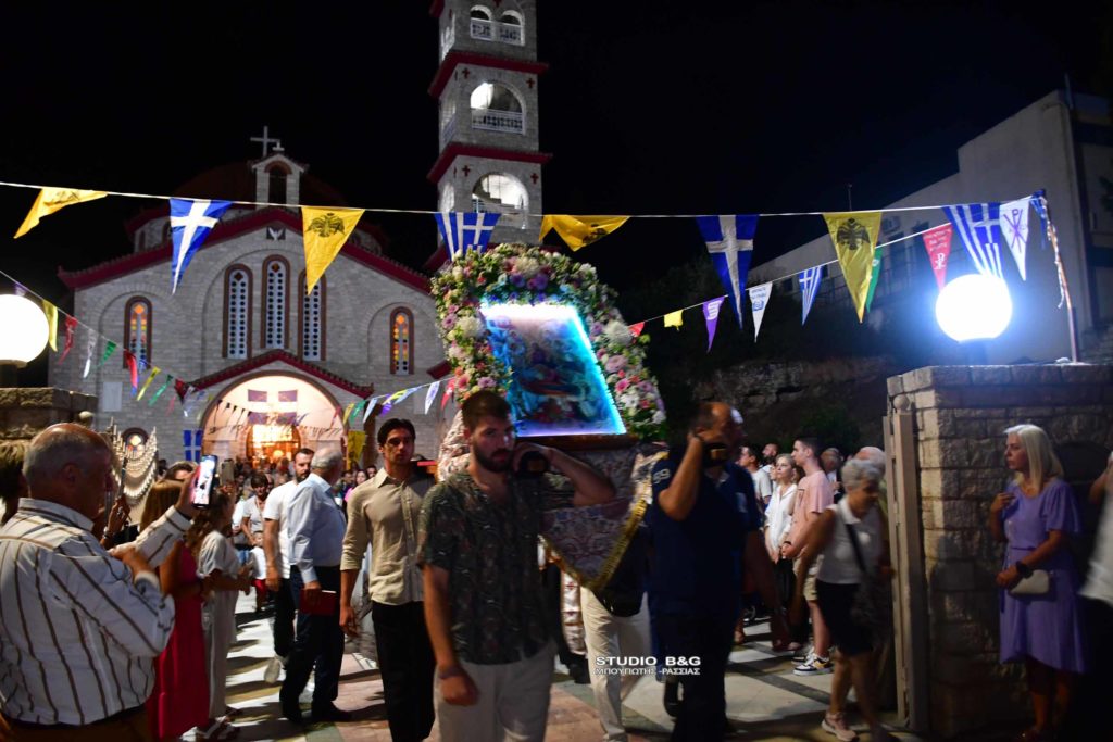 Λιτάνευση της ιεράς εικόνας της Κοιμήσεως της Θεοτόκου στο Κιβέρι Αργολίδας