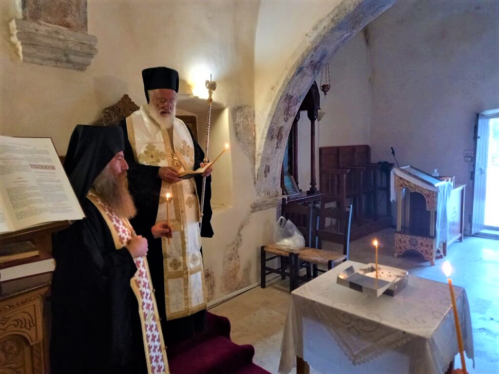 Ο Μητροπολίτης Αρκαλοχωρίου στην Ιερά Μονή Βιάννου