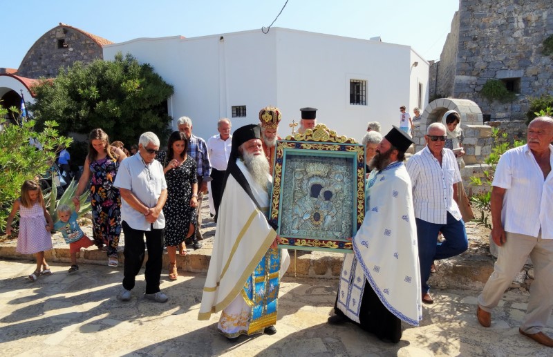 Απόδοση της Κοιμήσεως Θεοτόκου στην Μητρόπολη Λέρου