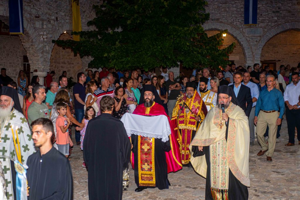 Ο εσπερινός της Κοιμήσεως της Θεοτόκου στην Ιερά Μονή Βουλκάνου