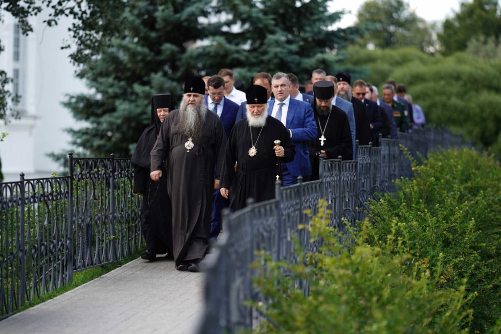 Святейший Патриарх Кирилл посетил Канавку Пресвятой Богородицы в Серафимо-Дивеевском монастыре