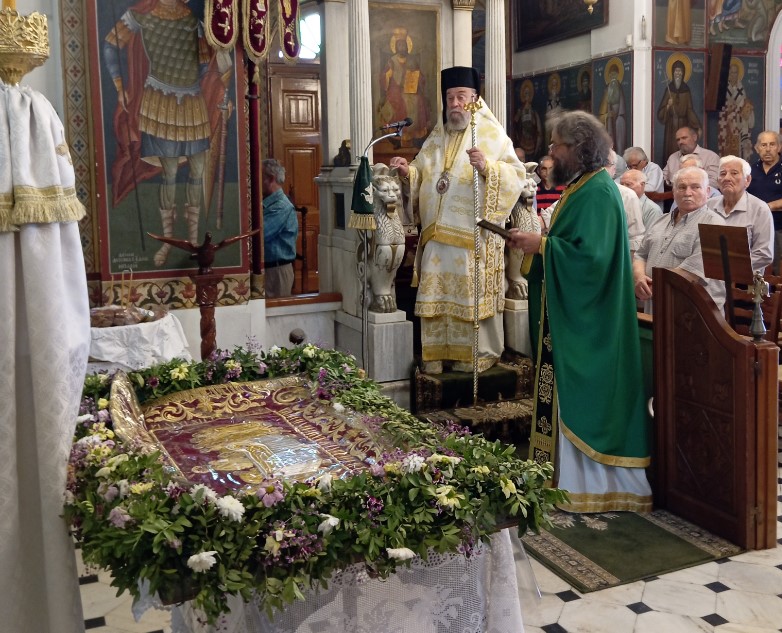Η εορτή της Κοιμήσεως της Θεοτόκου στον Ιερό Ναό Αγίου Νικολάου Καρύστου